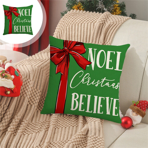 Capa de Almofada Outono com Estampa de Floco de Neve e Laço 45x45cm