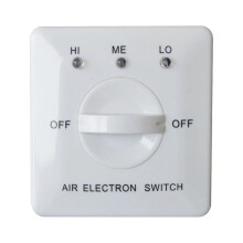 Panneau de commande pour ventilateurs de ventilo-convecteurs, trois vitesses, blanc
