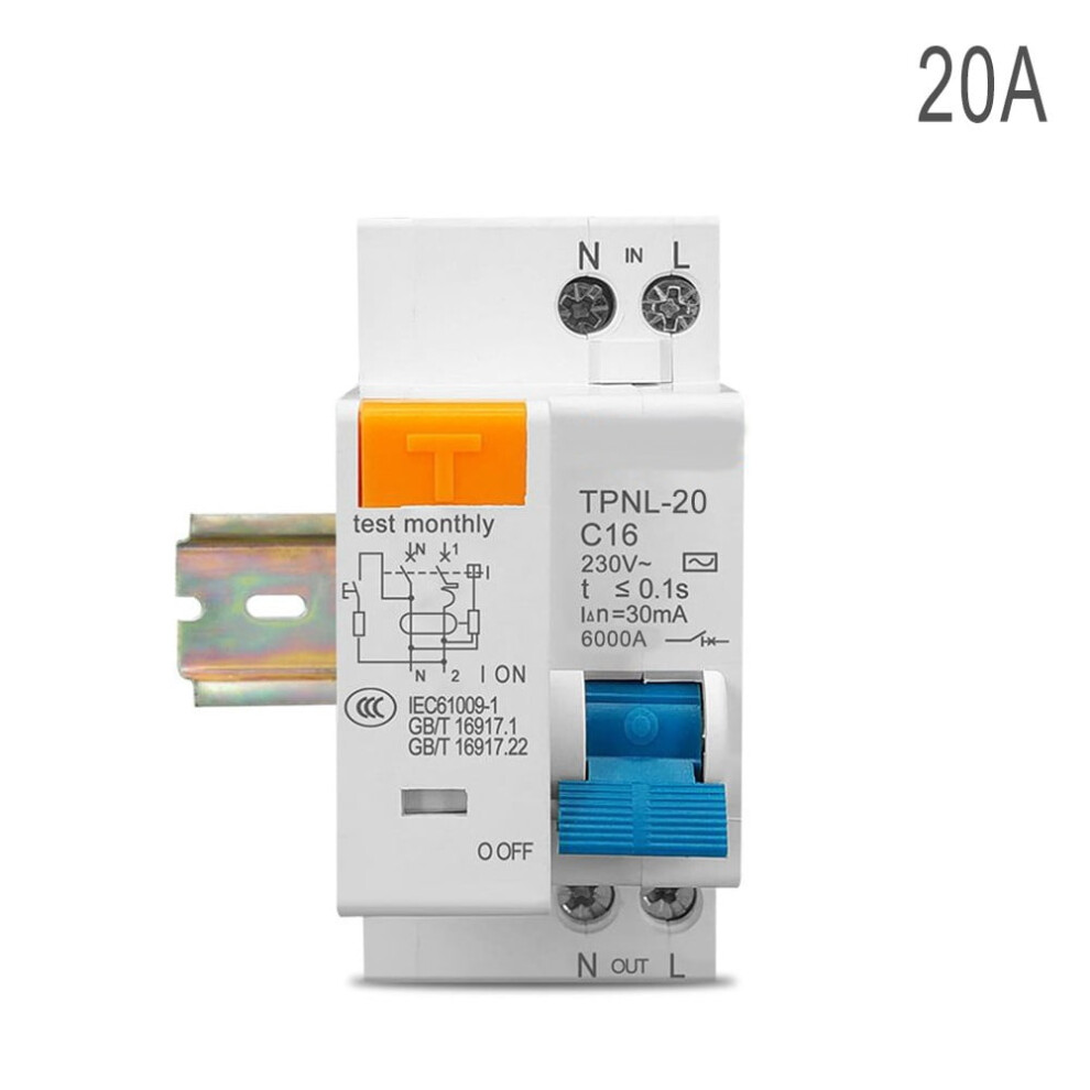 Rcbo Circuit Breaker With Voltage Protection 230V 1P+N 9314556037467