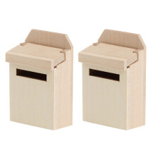 Houten mini-brievenbus speelgoed voor kinderen, zelf te maken vintage ornament.