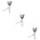 Toilet Tank Push Button Set 3 Pieces 1
