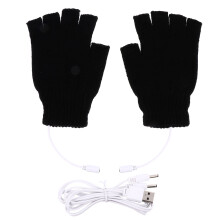 Wool Knit Heated Gloves Thermal Laptop Gloves 1 Pair