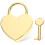 Set di lucchetti a forma di cuore Eease per agenda, libro e borsa (dorato) 1