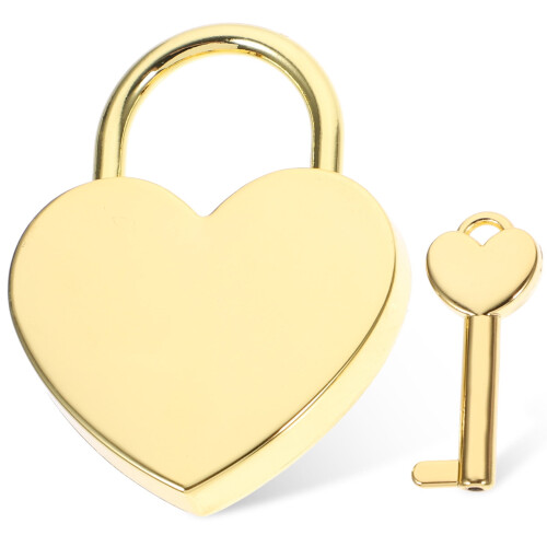 Set di lucchetti a forma di cuore Eease per agenda, libro e borsa (dorato)