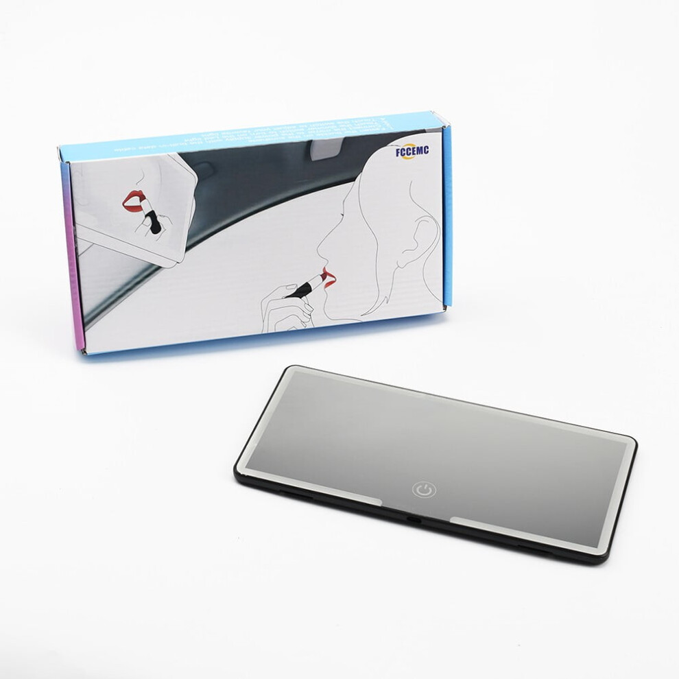 LED Car Makeup Mirror with Touchscreen Dimming Sun Visor