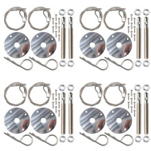 4X Motorhaubenstift-Set Fürs Auto, Motorhaubenstift-Plattenverriegelungs-Clip-Set, Universelle Motorhaubenstifte, Motorhaubenverriegelungs-Clip-Sets