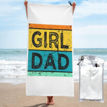 Cadeau pour papa de filles - Serviette de plage douce en microfibre pour la natation, le yoga, les défilés - Idéal pour la fête des pères,