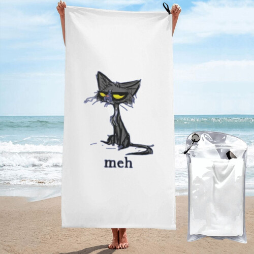Μαλακή κουβέρτα παραλίας από μικροΐνες Siamese Cat Meh Towel