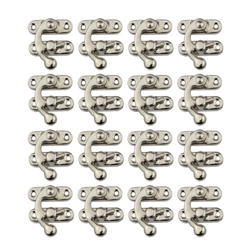 Fecho de segurança Box Lock com gancho à esquerda branco (30 peças)