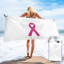 Pink Ribbon -rantapyyhe mikrokuitua, 30 x 60 tuumaa