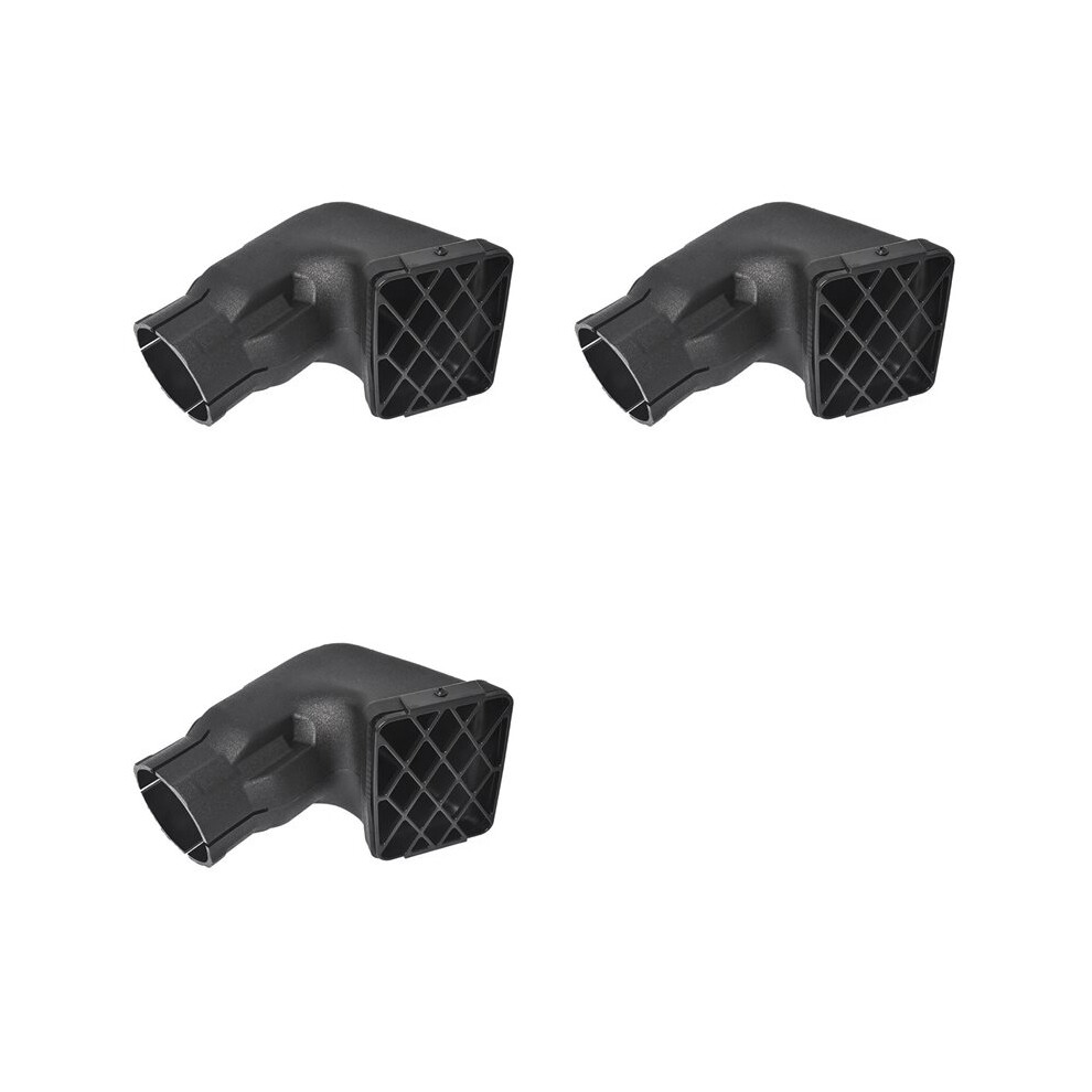 3Pcs 3.0Inches Car Universal Snorkel Inlet Air Intake Pipe Wading Throat For Off-Road Mud Black 4711164525396