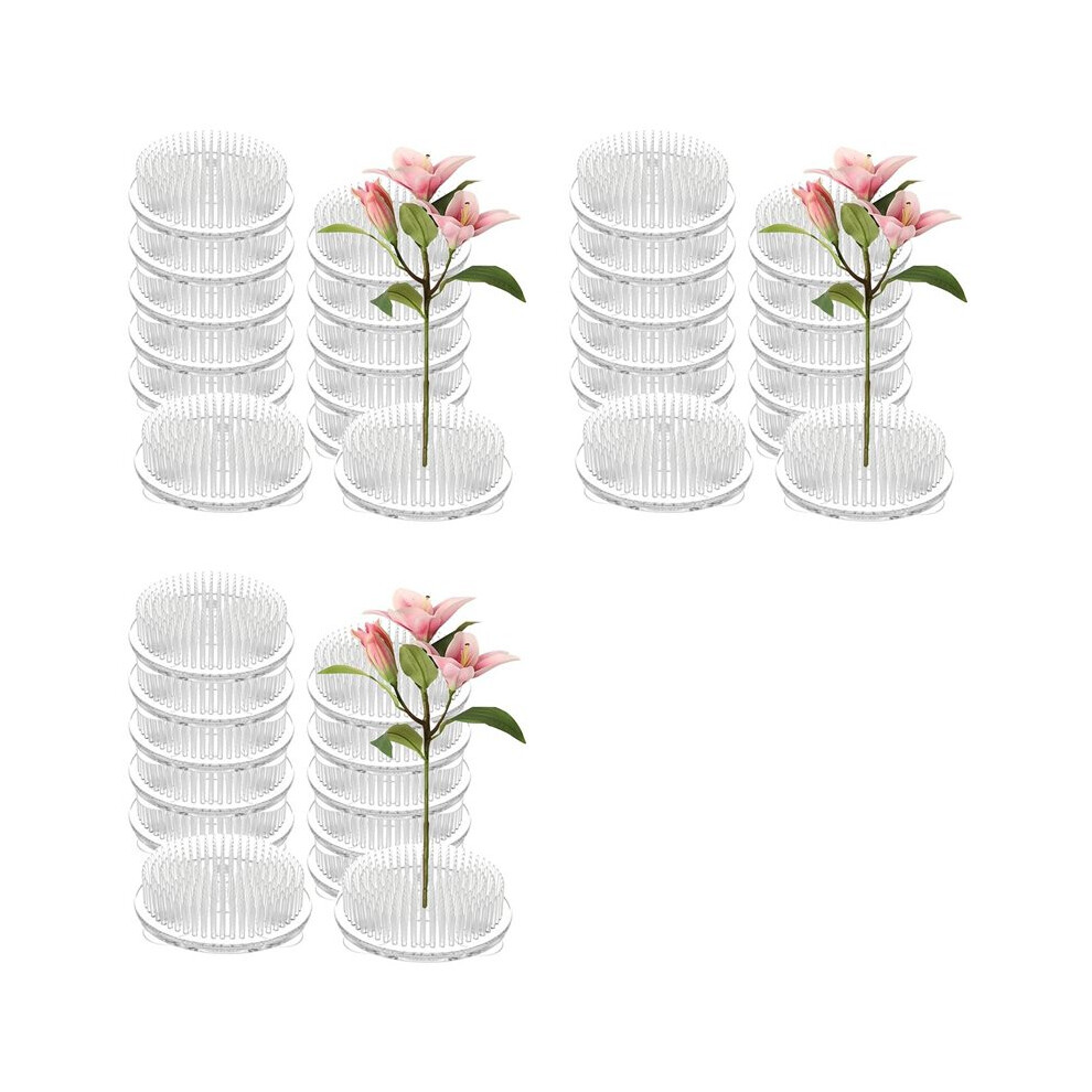 36Pcs Flower Frogs For Arrangements Vase Plastic Pin Frog Vase Clear Flower Frog 2.76 Inch Flower Pins Floral Frog 6032765900039