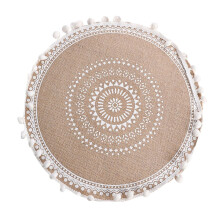 Jute-Tischsets mit Quasten, wärmeisolierend, 4 Stück