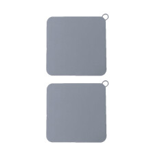 Grille d'évacuation en silicone pour salle de bain et cuisine, 20 cm, grise, lot de 2
