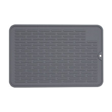 Tapis égouttoir à vaisselle en silicone résistant à la chaleur 24 x 16 pouces