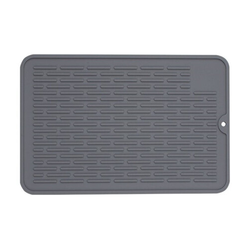 Tapete de silicone para secar louça, resistente ao calor, 60 x 40 cm (24 x 16 polegadas)
