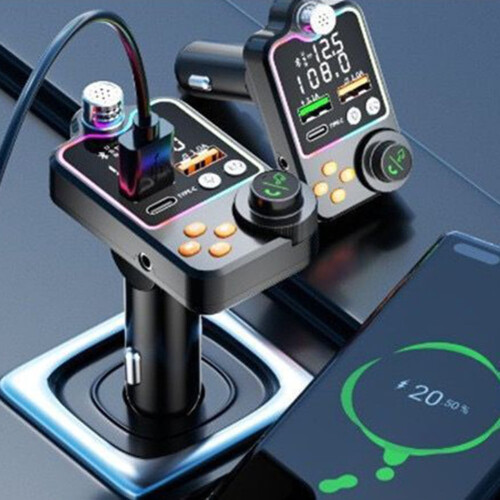 FM Modulator Transmitter with Dual USB PD Charging