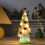 Mini flocked pre-lit Christmas tree with LED lights and 6