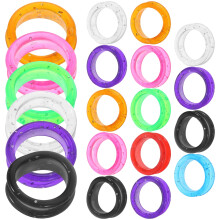 Anneaux de ciseaux pour tondeuses de coiffeur, 20 pièces, en silicone pour cheveux