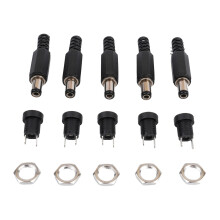 5-teiliges Set DC12V-Einbau-Stromanschlussstecker (männlich und weiblich)