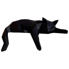 Cat Paper Model - Geometric Modern Room Decor Statue Sculpture for Office Desk Frame Desk Decoration Lying Cat Room A