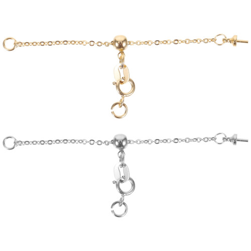 Rallonge de chaîne de collier ajustable (2 pièces)