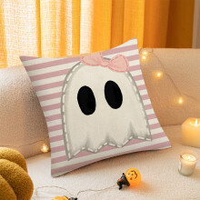 Halloween-tyynynpäällinen haamukuviolla 45 cm x 45 cm