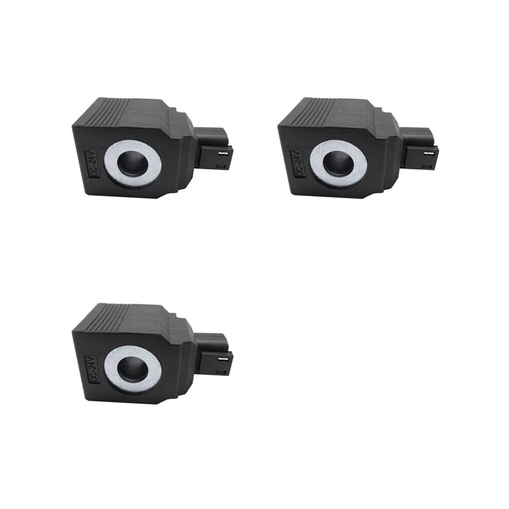3X 24V Solenoid Valve Coil 25/221263 717/20309 For Jcb Wheel 436 426E 436E 456 426 Loader Excavator Js145lc Js115 Js330 Black 6034127420629