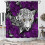 Duschvorhang mit Leopardenmuster, Polyester, 183 x 183 cm, Lila 1