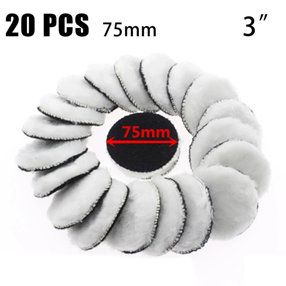 Mosiee Wool Polishing Pads 3 Inch 20 Pcs 9107258872463