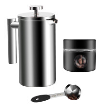 Cafetière à piston en acier inoxydable 800 ml ou 1000 ml