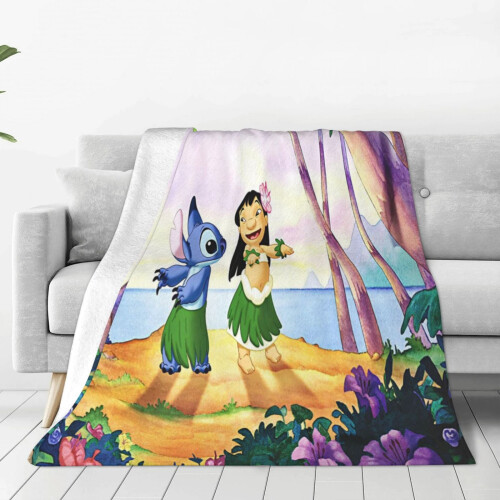 Lilo és Stitch flanel takaró 125x100 cm
