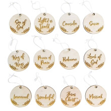 Adornos navideños con diseño de nombre (12 unidades)