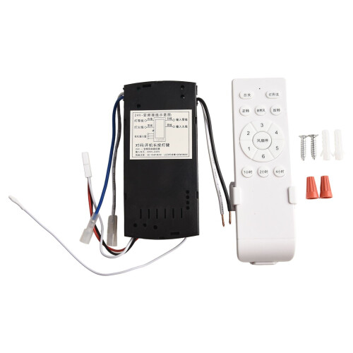 Kit de télécommande pour ventilateur de plafond 6 vitesses avec minuterie