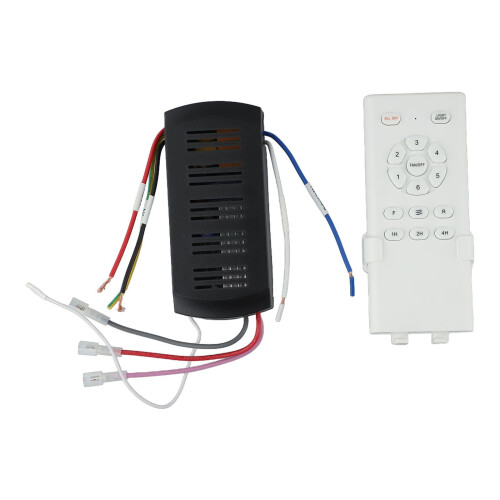 Télécommande pour ventilateur de plafond Mosiee avec support et éclairage, 6 vitesses