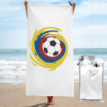 Strandtuch aus Mikrofaser mit Kolumbien-Flagge, 30 x 60 Zoll