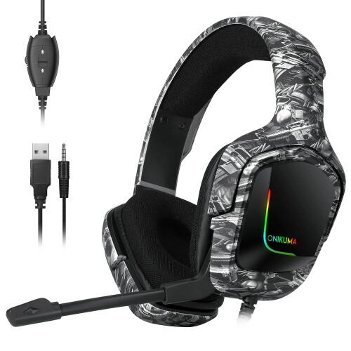 ONIKUMA K20 wired RGB LED gaming headset 3.5mm