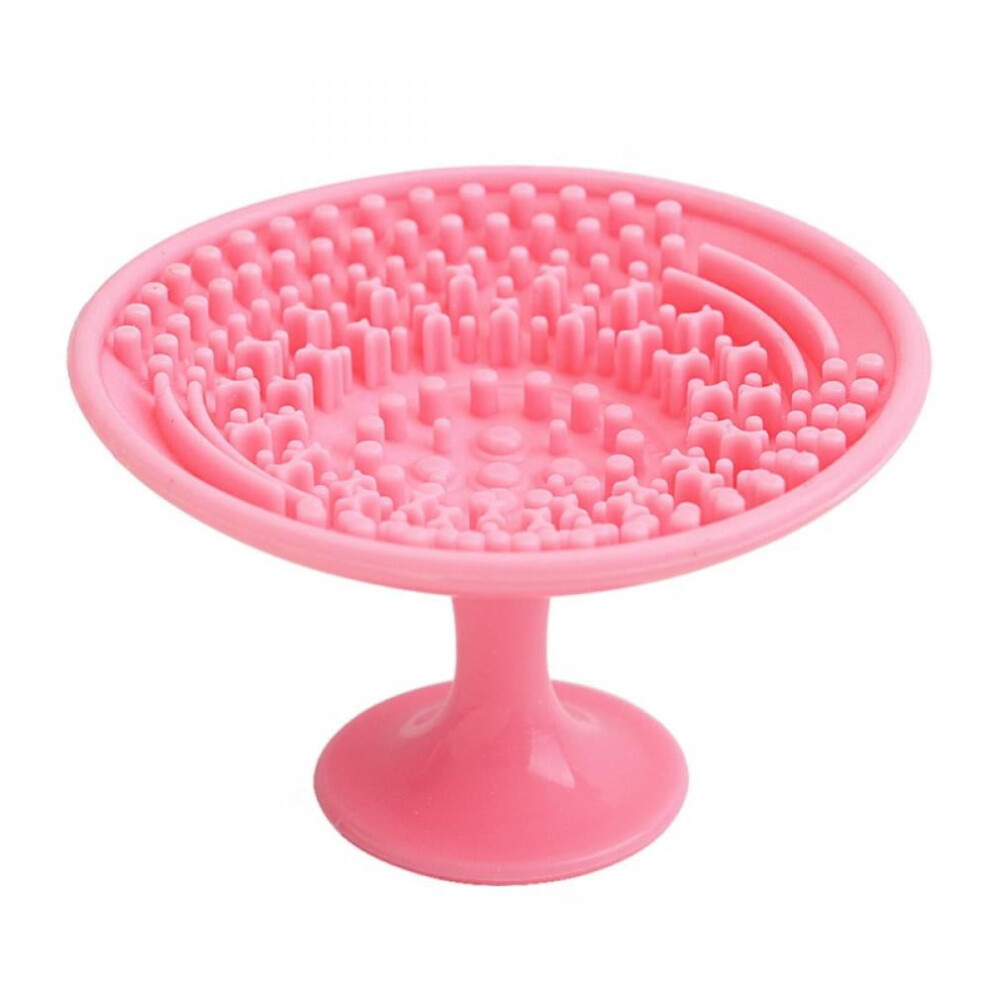 Brush Cleaning Tray Silicone Scrubbing Mat with Suction Cup
