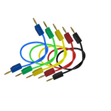 Pozlacený propojovací kabel pro banánky 2 mm, 5 ks