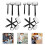 Eease round sponge brush set with handle 12 pcs 7