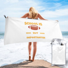 Strandtuch aus Mikrofaser mit Fußballmotiv, 30 x 60 Zoll