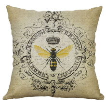 Poszewka na poduszkę Retro Bee Linen 18x18 cali