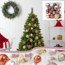 Christmas Tree Balls Light Gold 4 cm and 6 cm 34 pcs