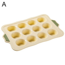 Siliconen mini-muffinbakvorm met antiaanbaklaag, 12 cupjes