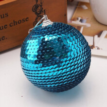YiFudd Julpaljetter Glitter Julgranskulor Julgransprydnad Dekoration 8CM