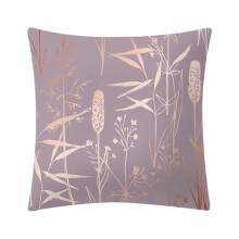 Quadratischer Kissenbezug in Roségold und Rosa, 45 x 45 cm (18 x 18 Zoll)