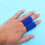 Finger Cots Protective Elastic Blue 5pcs 4