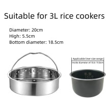 Stainless Steel Steamer Basket Insert for Fruits and