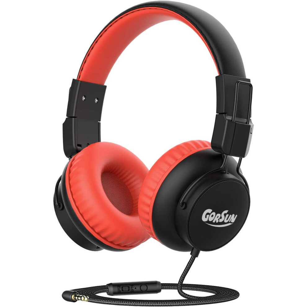 Gorsun Kids Headphones Wired With Mic Volume Limited 85Db 9314556036101