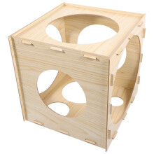 Boîte cube en bois pour ballons de taille et décorations